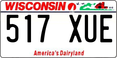 WI license plate 517XUE