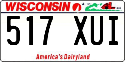 WI license plate 517XUI