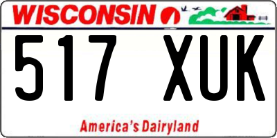 WI license plate 517XUK