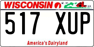 WI license plate 517XUP