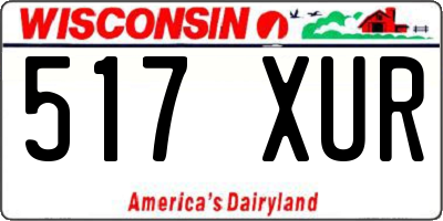 WI license plate 517XUR