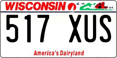 WI license plate 517XUS