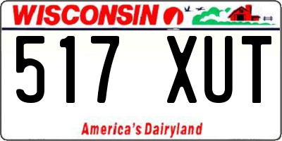 WI license plate 517XUT
