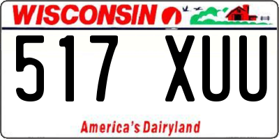 WI license plate 517XUU