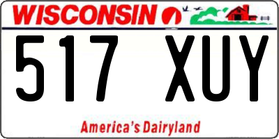 WI license plate 517XUY