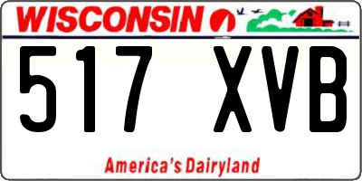 WI license plate 517XVB