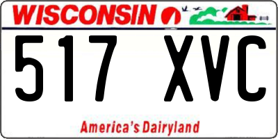 WI license plate 517XVC