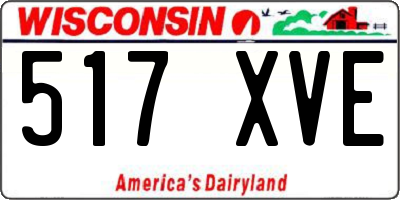 WI license plate 517XVE