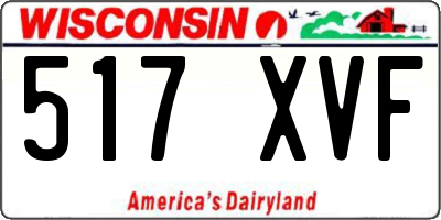 WI license plate 517XVF