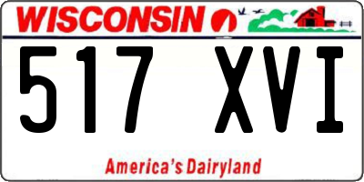 WI license plate 517XVI