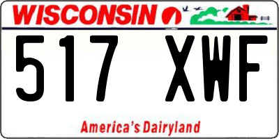 WI license plate 517XWF