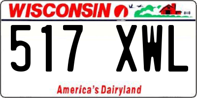 WI license plate 517XWL