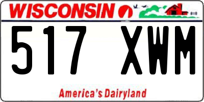 WI license plate 517XWM