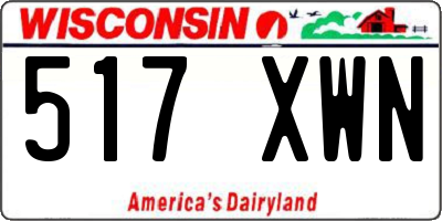 WI license plate 517XWN