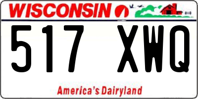 WI license plate 517XWQ