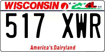WI license plate 517XWR