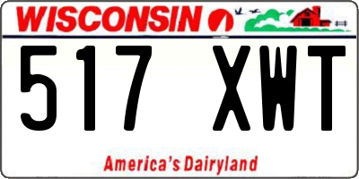 WI license plate 517XWT