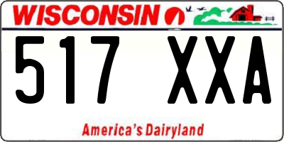 WI license plate 517XXA