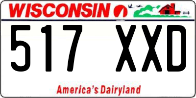 WI license plate 517XXD