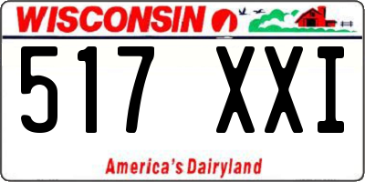 WI license plate 517XXI