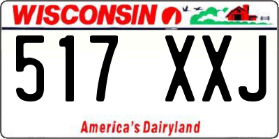 WI license plate 517XXJ