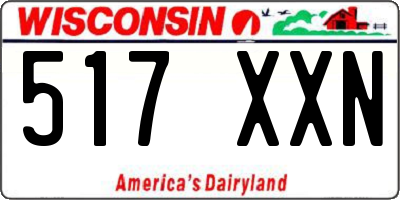 WI license plate 517XXN
