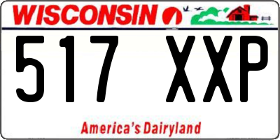 WI license plate 517XXP
