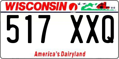 WI license plate 517XXQ