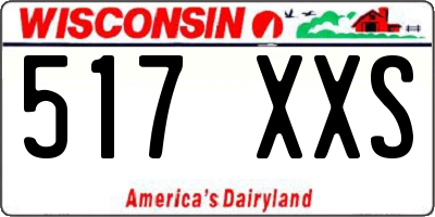 WI license plate 517XXS