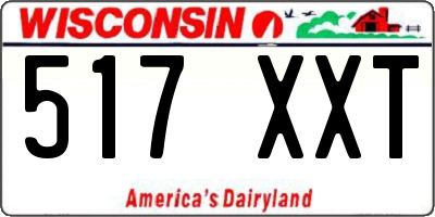 WI license plate 517XXT
