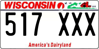 WI license plate 517XXX
