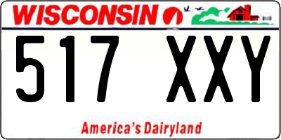 WI license plate 517XXY