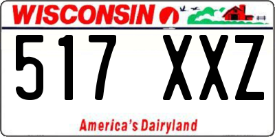 WI license plate 517XXZ