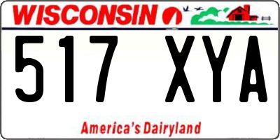 WI license plate 517XYA
