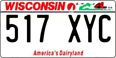 WI license plate 517XYC