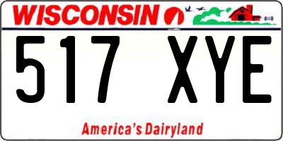WI license plate 517XYE