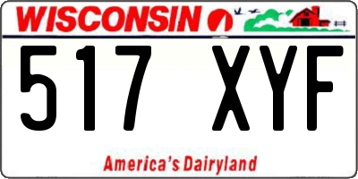 WI license plate 517XYF