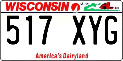WI license plate 517XYG