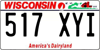 WI license plate 517XYI