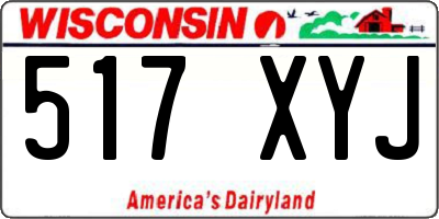 WI license plate 517XYJ
