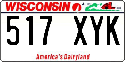 WI license plate 517XYK