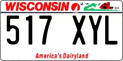 WI license plate 517XYL