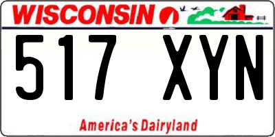 WI license plate 517XYN