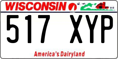 WI license plate 517XYP