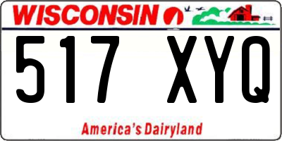 WI license plate 517XYQ