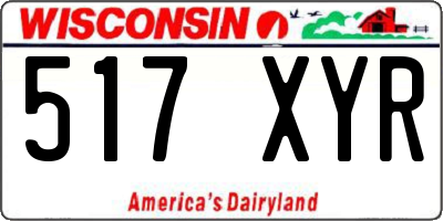 WI license plate 517XYR