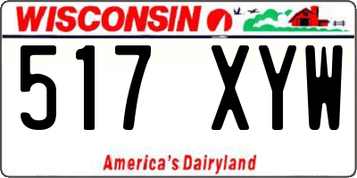 WI license plate 517XYW