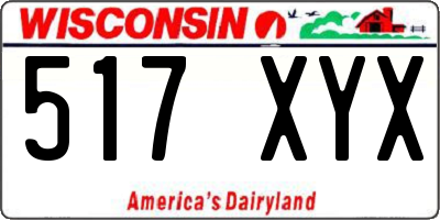 WI license plate 517XYX