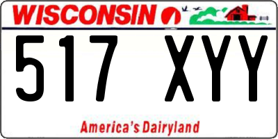 WI license plate 517XYY