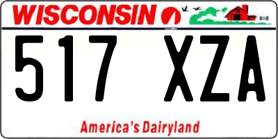 WI license plate 517XZA